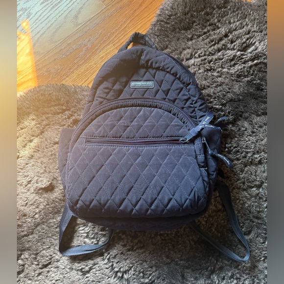 Vera Bradley Quilted Navy Backpack - Picture 1 of 7
